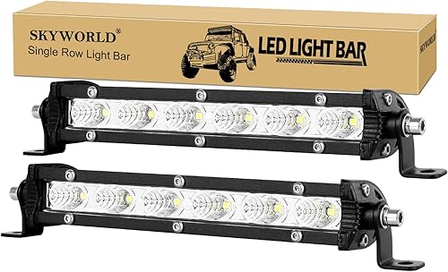 Miniatura 11 de SKYWORLD - Barra de luz led de 20 pulgadas, 90 W, fila única, perfil bajo, ultra delgada, mini, combo de foco y luz de inundación, luces led