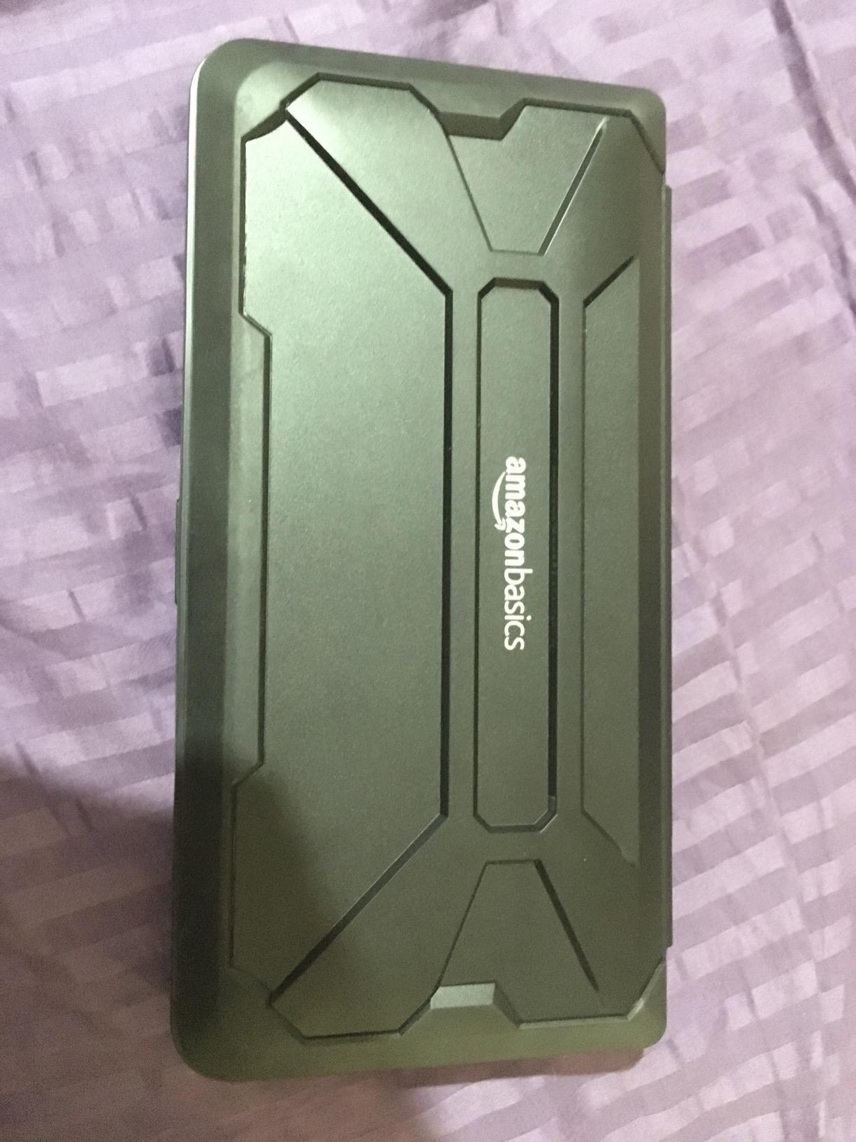 AmazonBasics Vault Case for Nintendo Switch And 8 Games 10.5 x 5.5 x