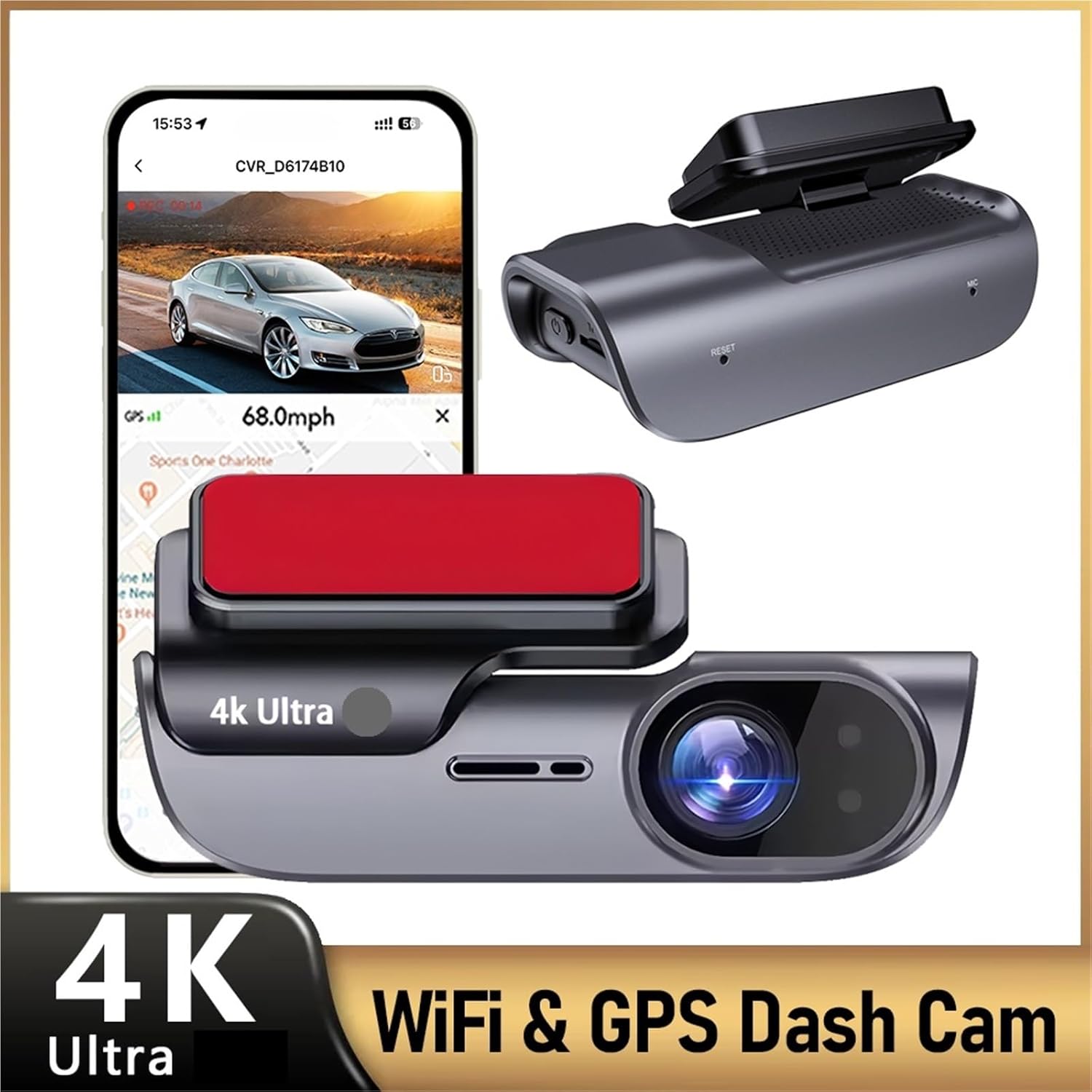 VANTRUE ドライブレコーダー 4K UHD 800万画素 小型ドラレコ VANTRUE