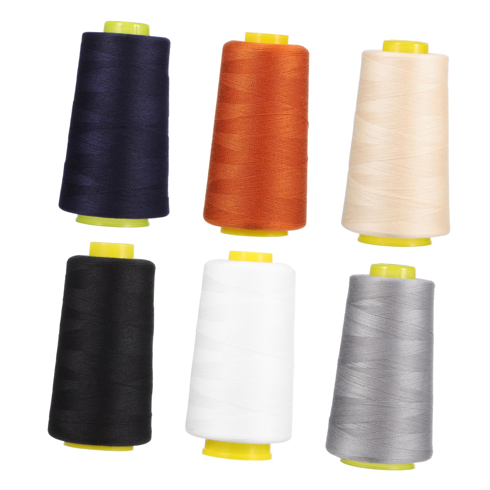 Gadpiparty 3 Series Hilo De Poliéster Hilo De Coser Claro Para Cono Puntada Tela Bobinas De Hilo De Coser Negro Costura Hilos De Coser Hilo De Máquina De Bordar 6 Piezas*3