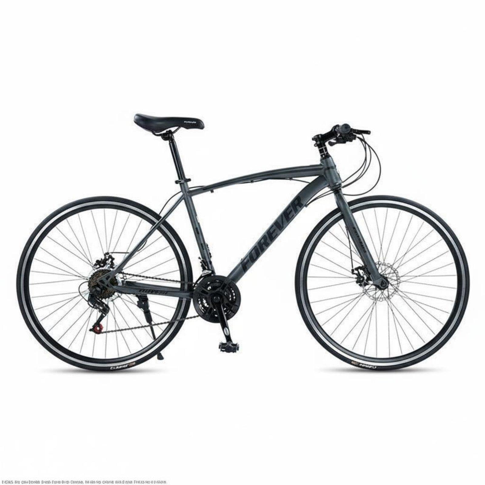28-Inch Road Bike Professional Derailleur System Disc Brake Bike Aerodynamic Frame Multi-Speed Cycle for Students, Commuters, City Commuting Gray 30-Spoke 21-Speed-image-22