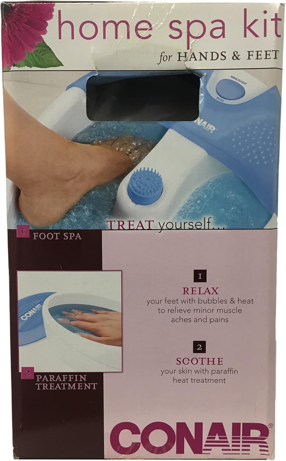 Conair Home Bubbling Spa for Hands & Feet Paraffin Bath
