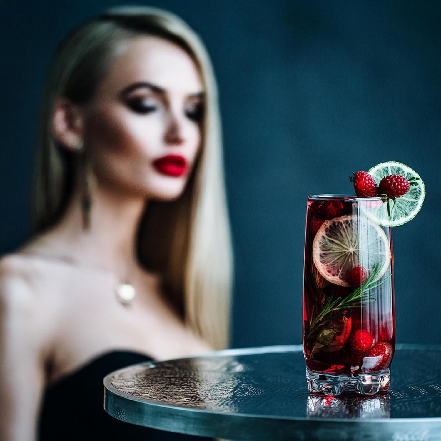 Glasmark Krosno Glasses Set of 6 0.35 Litre Cocktail Glasses Cocktail Drinking Glasses Water Glasses Dishwasher Safe Children's Glasses Small Glasses Juice Glasses 6 x 350 ml