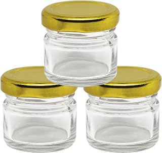 Nsb Herbals Round Empty Glass Cosmetic Cream Container/Jars With Golden Cap And White Inner Lids For Creams, Balms, Face S... Price In India
