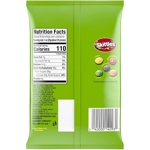 Miniatura 2 de Skittles Bite Size Candy, Sours, bolsa de 5.7 onzas