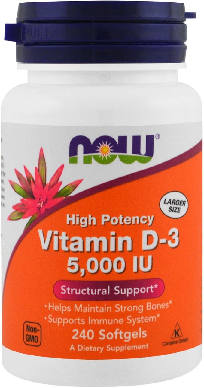 Now Vitamin D-3 5000 UI 240 Cápsulas Blandas Pack de 3 miniatura 2