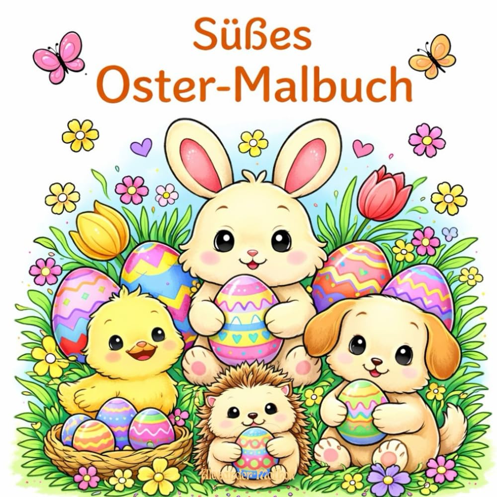 Süßes Ostermalbuch: Malbuch mit cozy Motiven zu Ostern