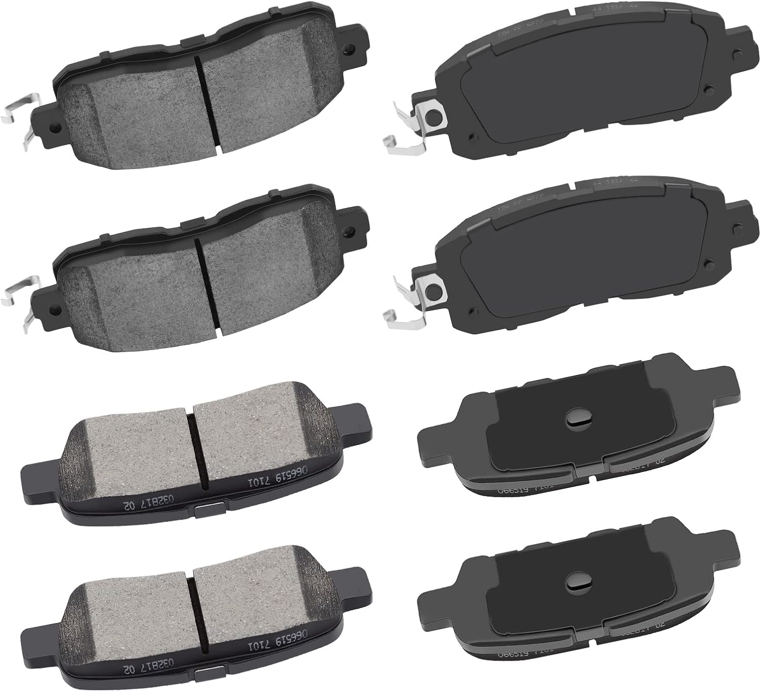 cciyu D905 D1650 Front Rear Ceramic Brake Pads Kits 8pcs fit For 2013-2017 For Nissan Altima