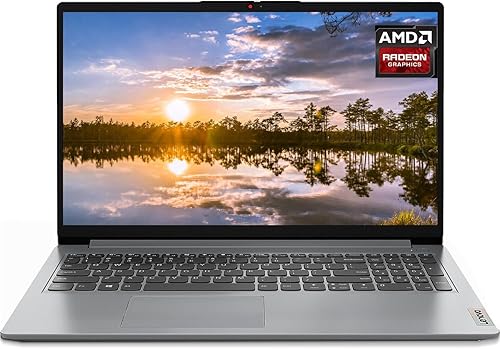 Miniatura 1 de Lenovo Laptop IdeaPad 1, pantalla HD de 15.6", procesador AMD Athlon Silver 7120U, 4 GB de RAM, 256 GB de almacenamiento (128 GB SSD+128 GB MSD),