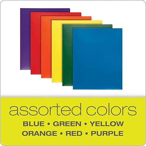 Miniatura 4 de Oxford - Carpetas de 2 bolsillos, cartera de plástico resistente, carpeta para la escuela y la oficina, organizador de papel de 2 bolsillos, tamaño