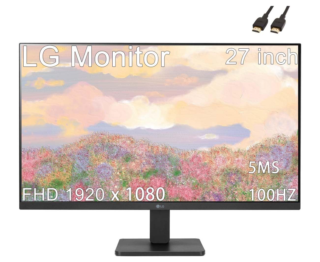 Amazon.com: LG 27 inch Monitor, FHD IPS Display, 100Hz, 5ms, AMD