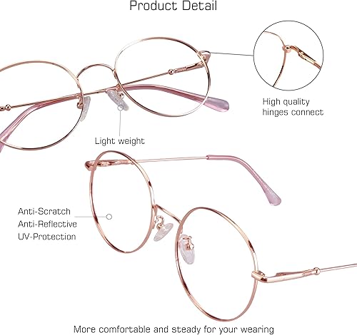 Miniatura 2 de VisionGlobal Lentes de bloqueo de luz azul para mujereshombres, antifatiga ocular, gafas de TV, elegante marco ovalado, antirreflejos