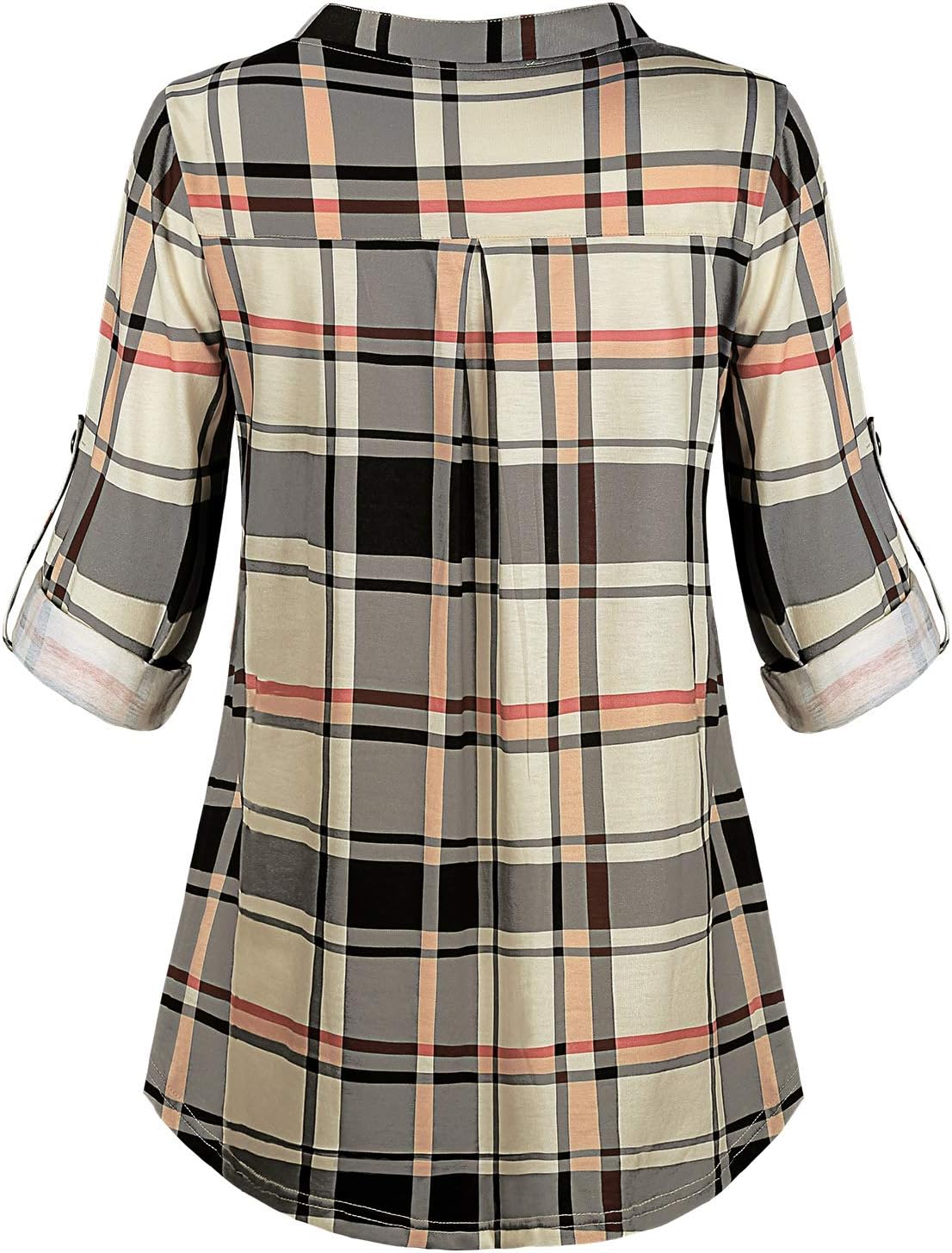 Joymom Maternity Rolled Long Sleeve Nursing Tops Tunic Blouses Breastfeeding - Image 4