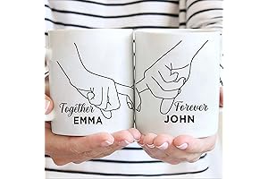 Personalized Couples Kissing Coffee Mugs for Anniversary or Valentine's Day