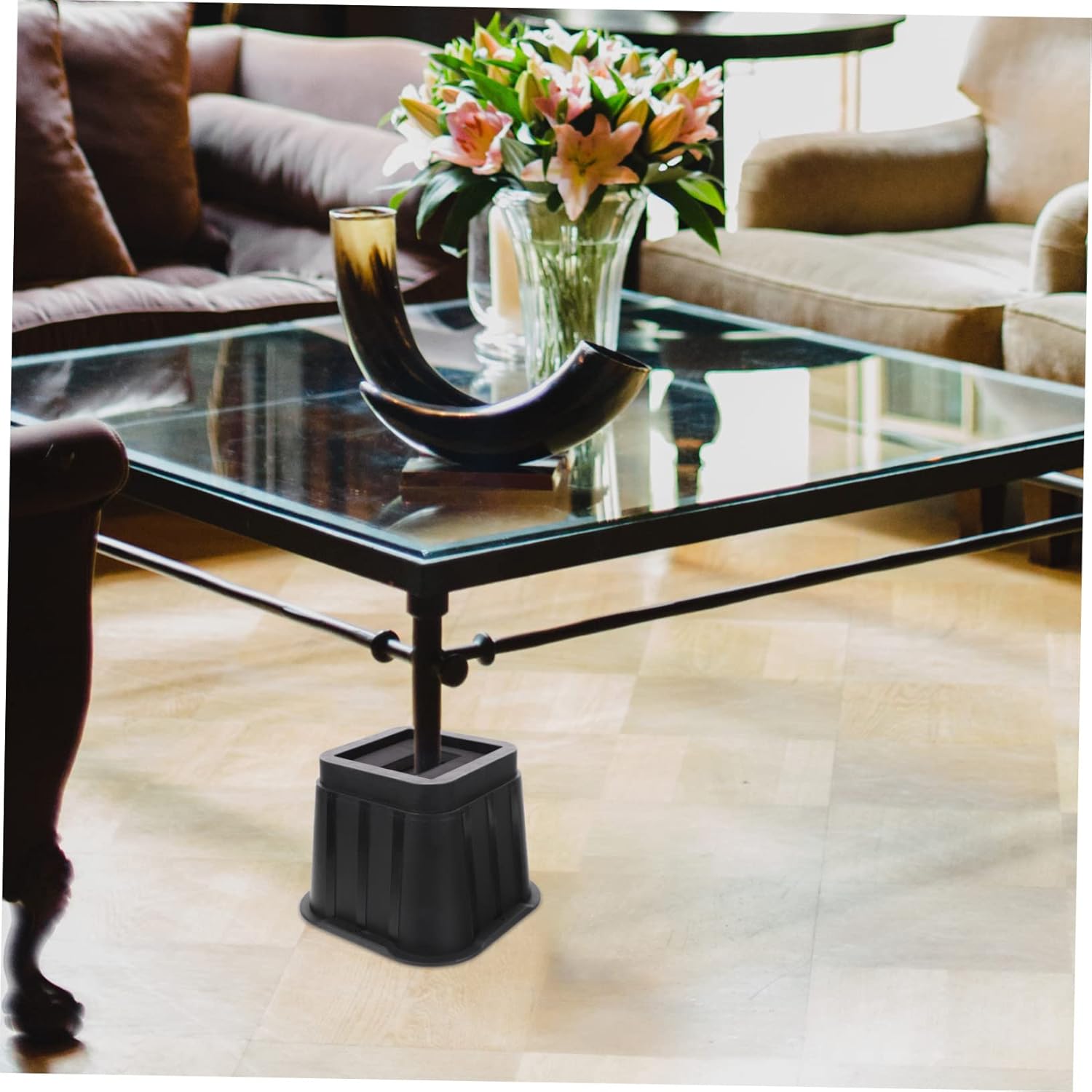 Cabilock 4sets Floor Chair Protectors of Nonslip Furniture Pads Bed Risers Feet for Furniture Easy to Use and Install