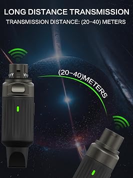 Ulumac Aroma 2.4GHz Wireless XLR Transmitter and Receiver for Dynamic Mic