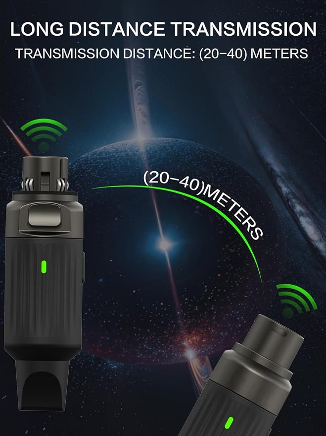 Ulumac Adaptador Micrófono Inalámbrico XLR 2.4GHz miniatura 2