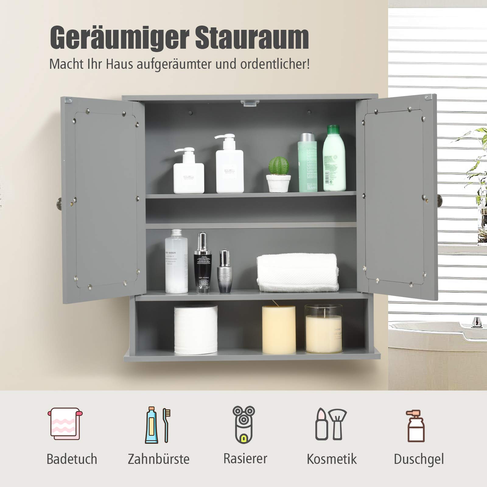 Mueble de baño, gris 3