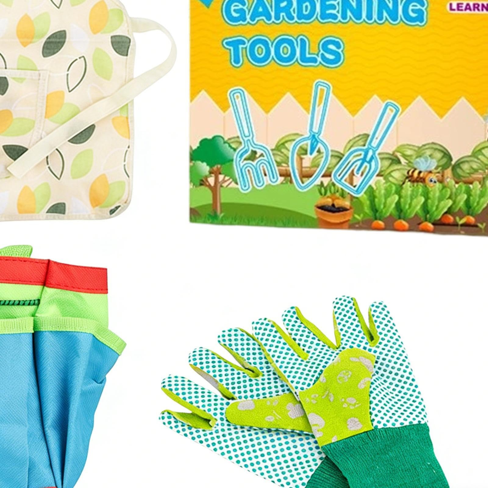 Set da giardinaggio per bambini e rastrello | Kit da giardinaggio per bambini, 11 pezzi, per giardino, cortile, spiaggia