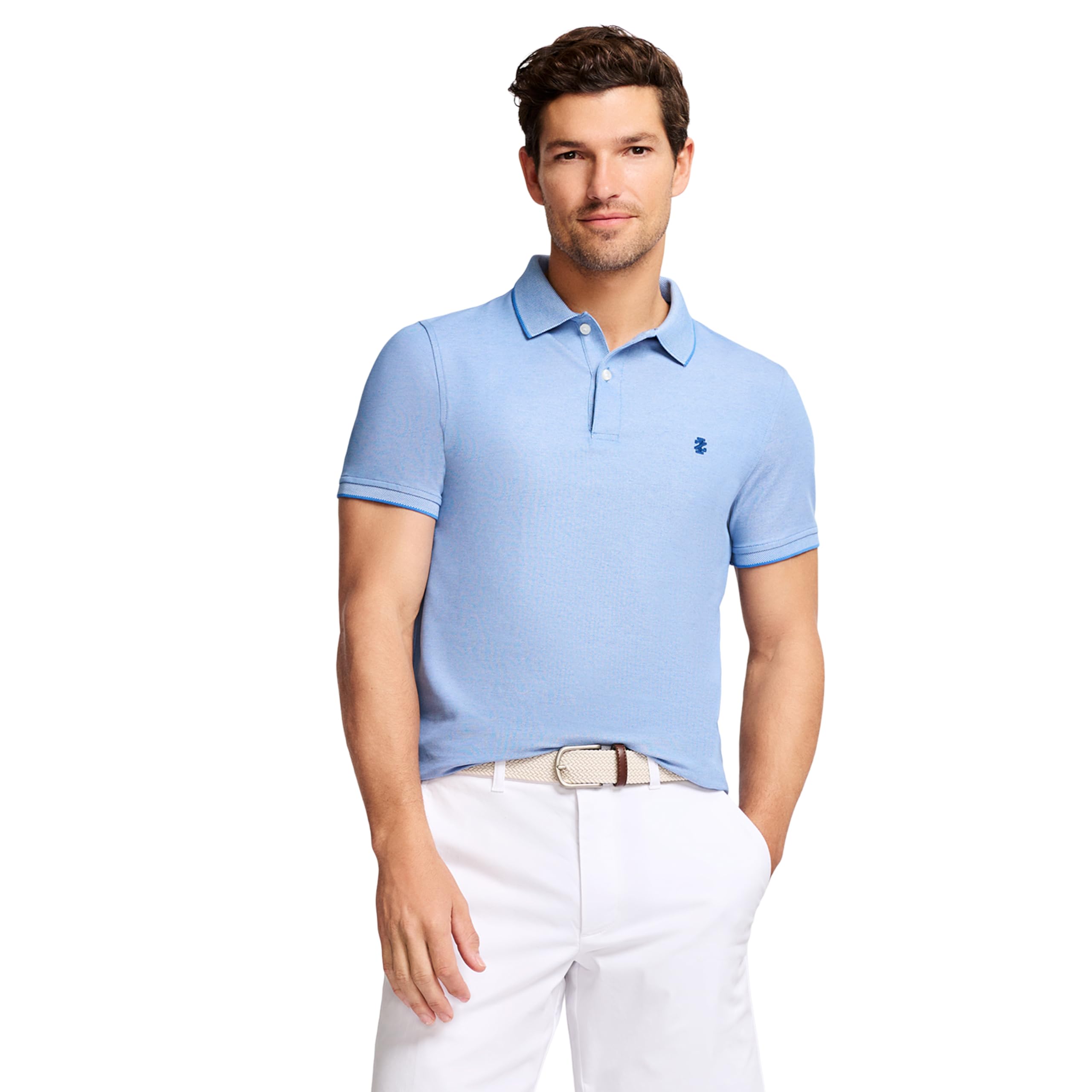 IZOD Men's Big and Tall Advantage Performance Short Sleeve Polo Shirt, Bright Cobalt, XXL