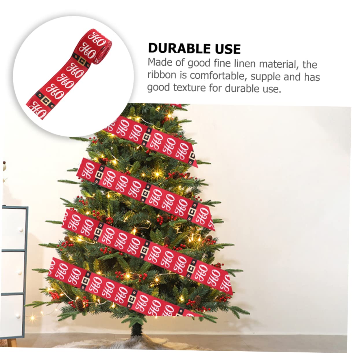 NUOBESTY 5stücke Weihnachtsband Rotes Satinband Für Diy Weihnachtsdekoration Und Geschenkboxen Für Weihnachtsbaum Und Bastelprojekte Farbecht Und Strapazierfähig