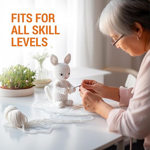 Miniatura 6 de VONEEDL 20 agujas de tapiz de punta doblada con ojo grande – Agujas de tejer de acero romo en caja de almacenamiento – perfectas para ganchillo