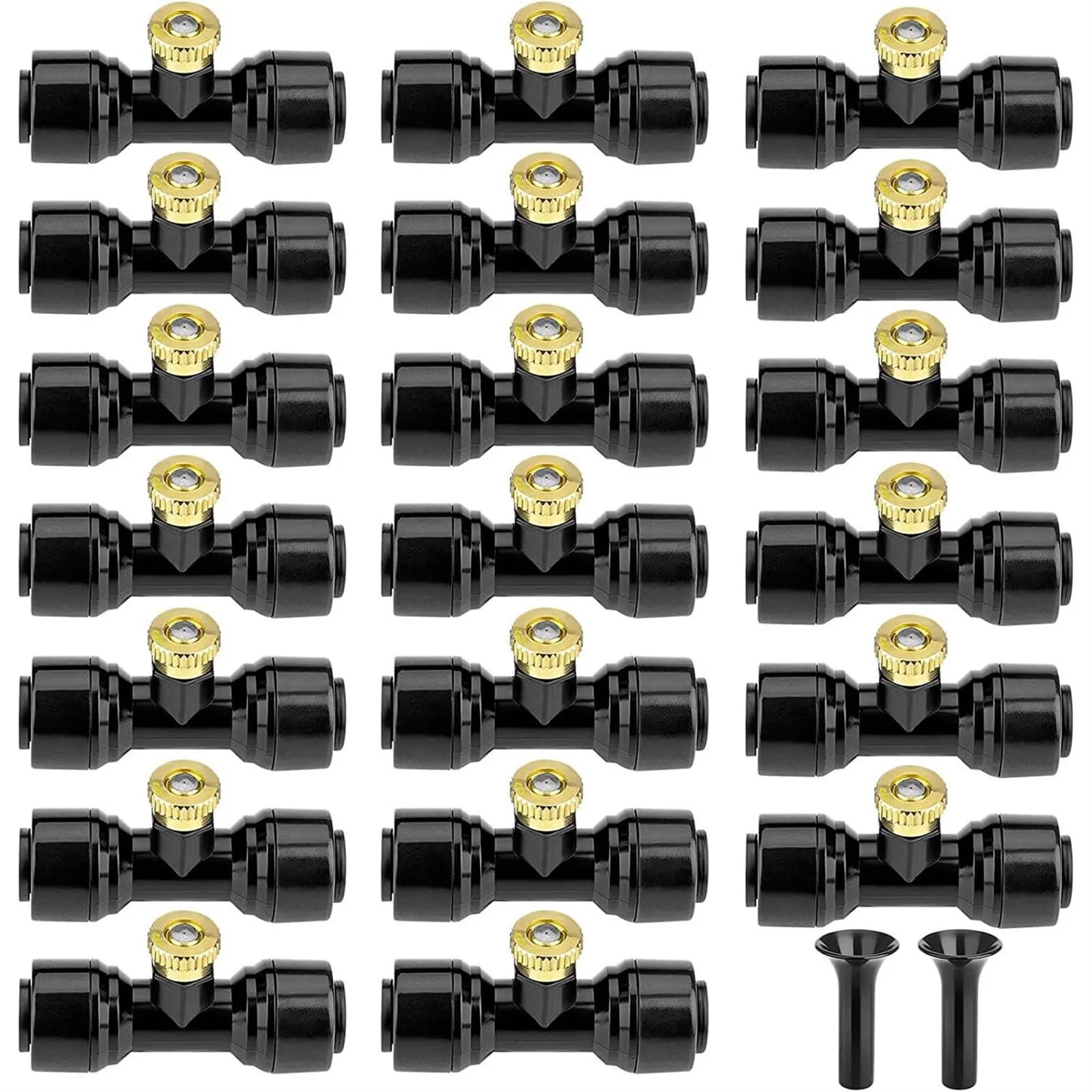 Brass Mister Nozzles 20Pcs Brass Mister Nozzles Set Easy Operation Mist Nozzle Replacement for Garden Patio Misting System