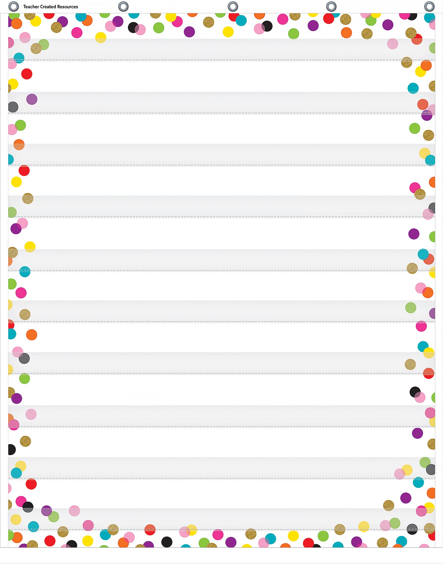 Photo 1 of Teacher Created Resources Confetti 10 Pocket Chart (34" x 44"), TCR20328