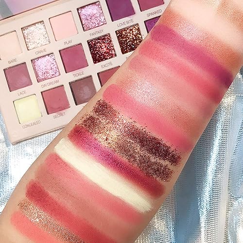 Miniatura 4 de Paleta de sombra de ojos de la belleza de 18 colores, polvo suave pigmentado encantador del maquillaje del ojo