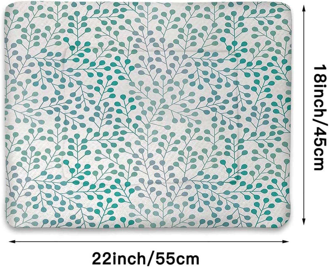 review Teal Slate Blue Thermal Pet Mat Bed Liner Branch in Old Fashioned Romantic Minimalist Pet Dog Cat Puppy Kitten Soft Blanket Doggy Romance 18