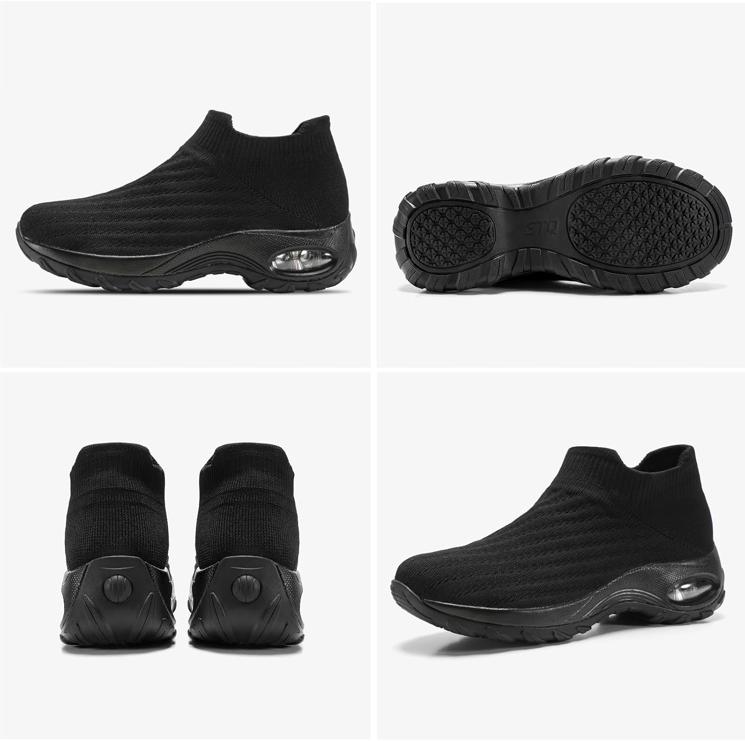 HKR Women's Walking Shoes Arch Support Non Slip Work Shoes Breathable Knit Upper Lightweight for Plantar Fasciitis - Image 9