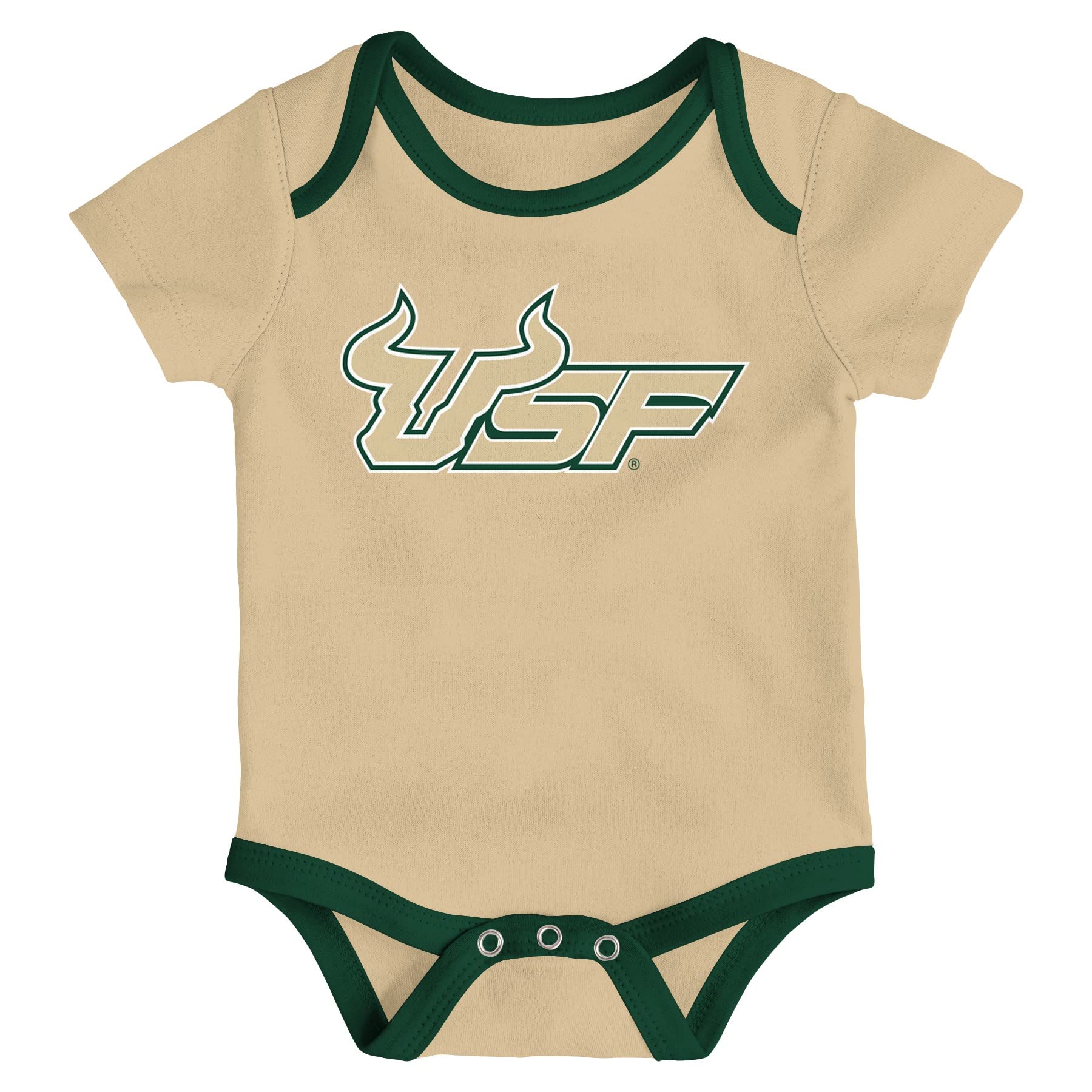 Outerstuff NCAA Newborn Champs 3-Piece Creeper Set, South Florida 3-6M