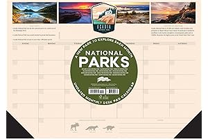National Parks Undated 17" x 12" Deskpad Monthly Calendar