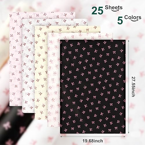 Miniatura 2 de Cbfoeyk Papel de seda de color, papel de regalo grueso de 19.6 x 27.5 pulgadas, papel de regalo grande, 1 rollo de cinta, 25 hojas de papel de seda