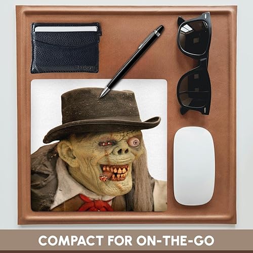 Miniatura 4 de 3dRose LLC - Alfombrilla de mouse de 8 x 8 x 0.25 pulgadas, disfraz de anciano espeluznante y cara de monstruo (mp_156798_1)