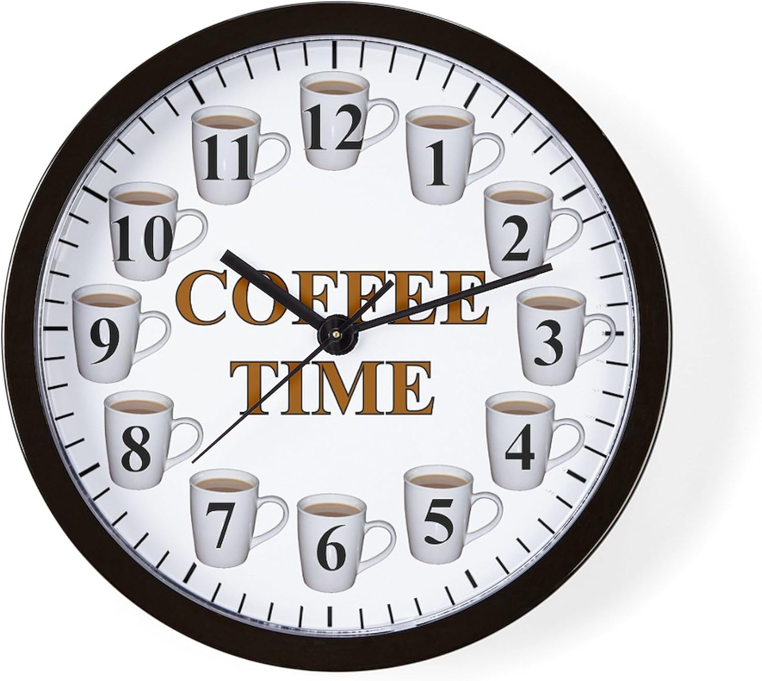 CafePress Coffee Time 10" Wall Clock for Livingroom, Kitchen, or Office