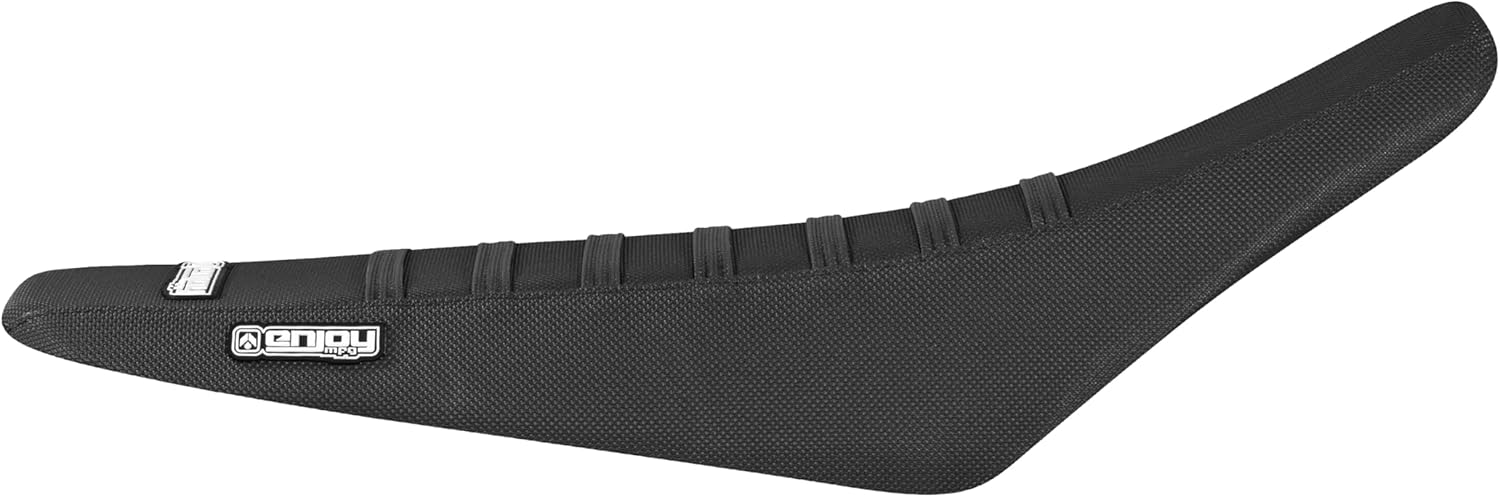 Enjoy Mfg Seat Cover - Compatible with Honda 2009-2012 CRF 450R CRF450R - All Black/Black Ribs #45
