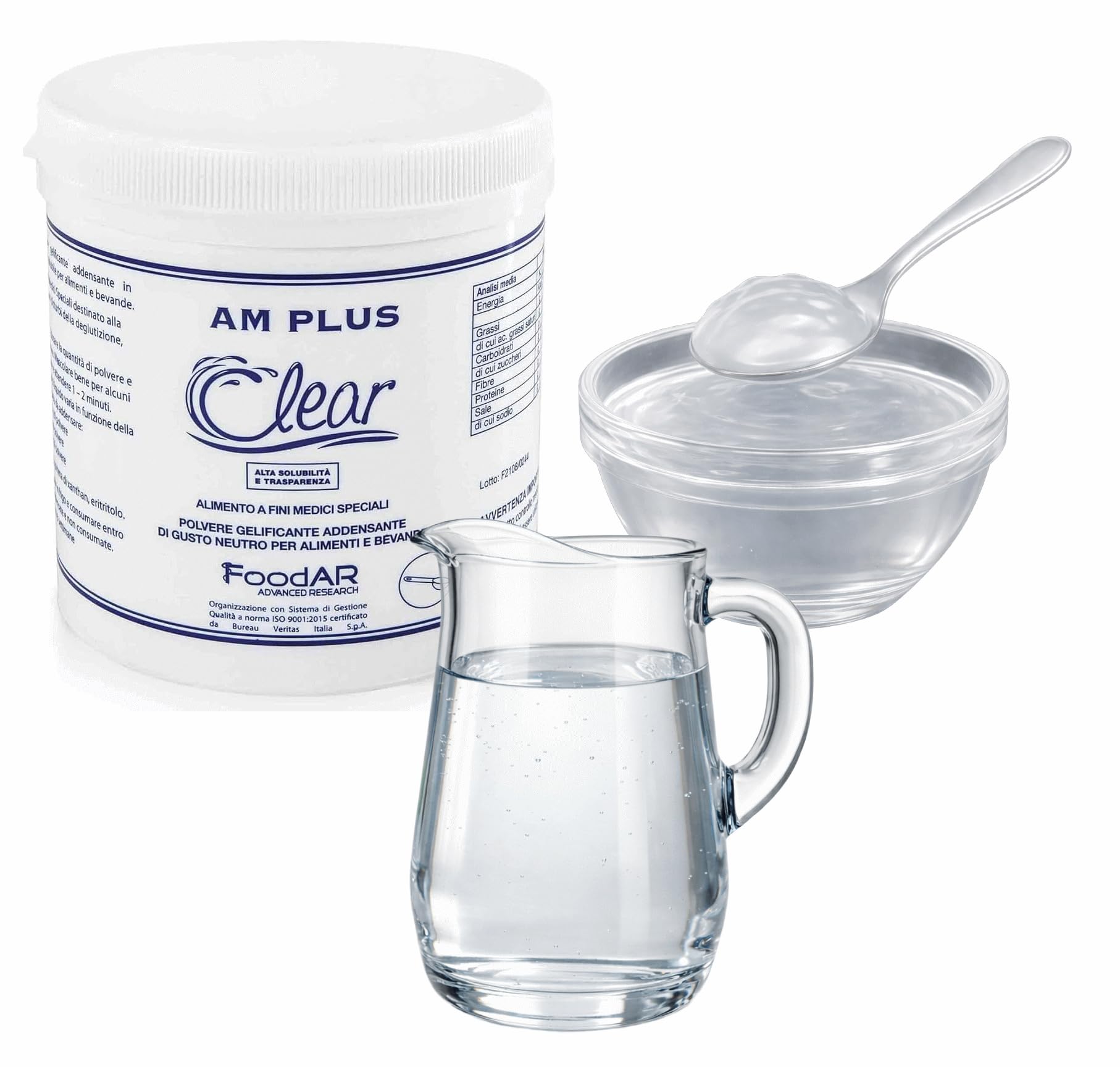 Dmf Dietetic Metabolic Food Polvere Gelificante Addensante per Acqua e Bevande AM Clear - 250 g