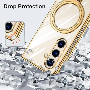 for Galaxy Z Fold 7 Case with O-Ring Stand Clear Case