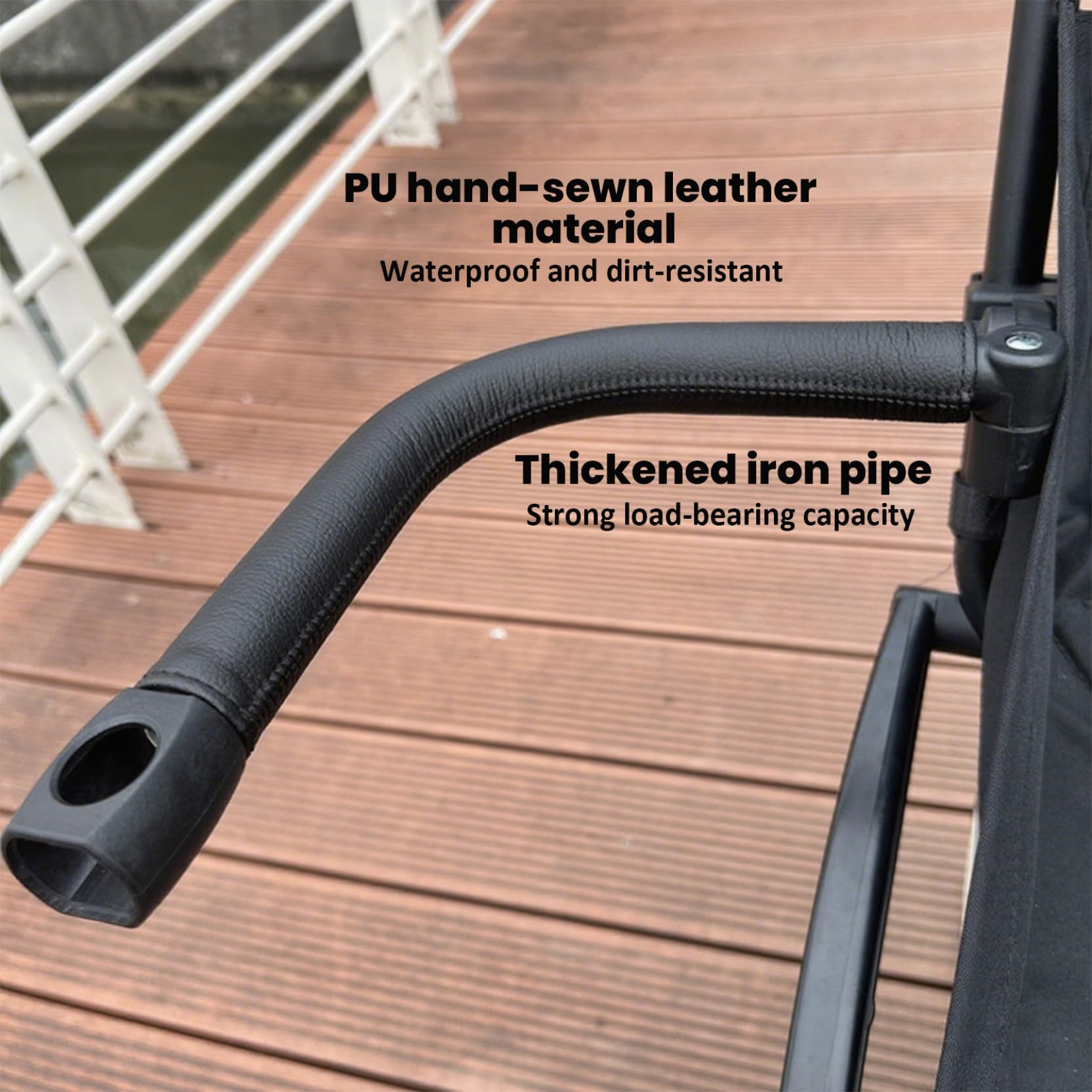 Kinderwagen Stoßstange, PU -Ledervereinbarungswinkel -Wasserdurchdringungswagen für Kleinkind, abnehmbares Kreuzschalbe -Zubehör für Unterstützung und sicheres Zubehör