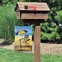 Vista 3 de WinCraft Bandera de jardín decorativa de verano de Los Angeles Rams de doble cara