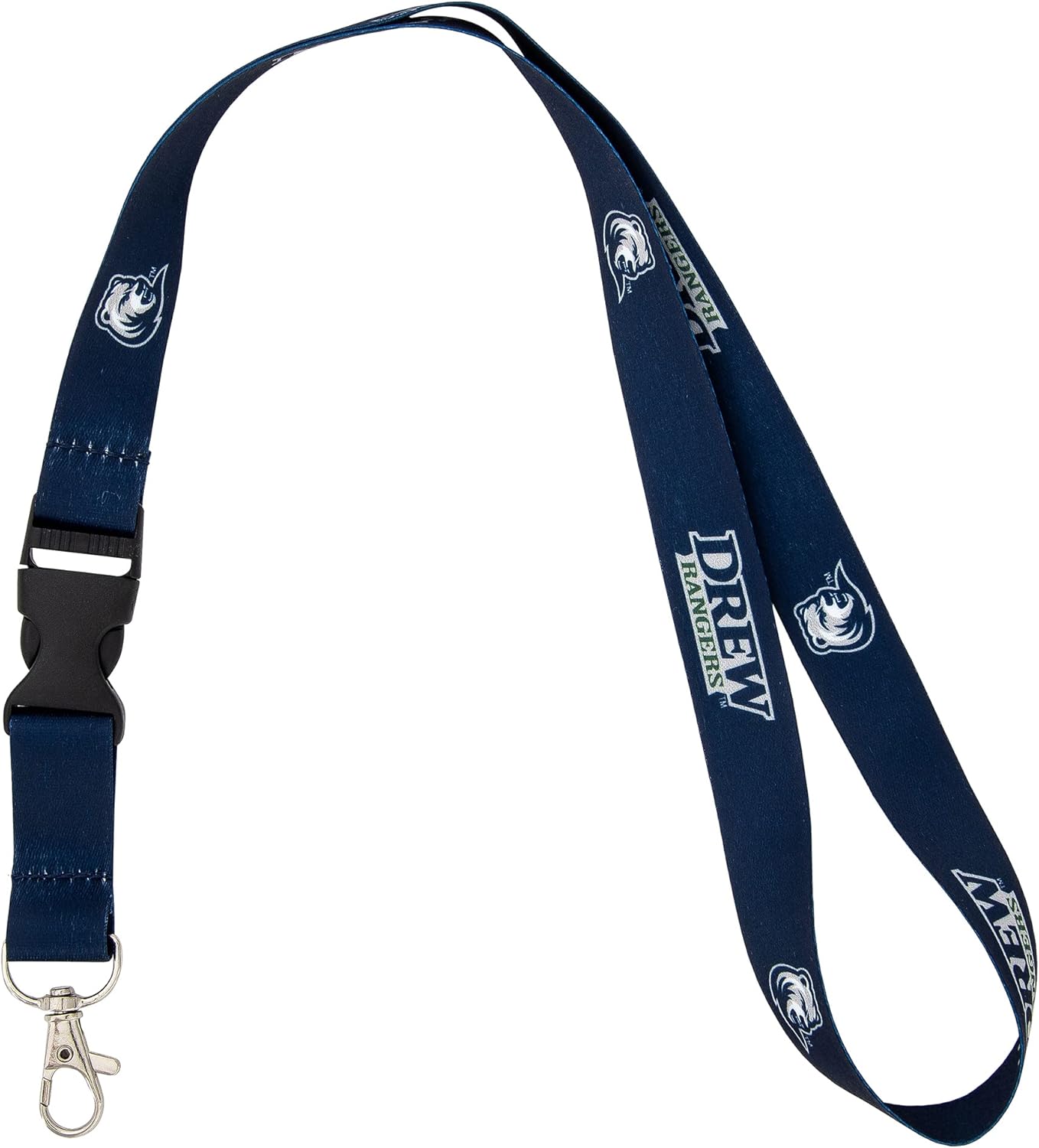Desert Cactus Drew University Lanyard Rangers Car Keys ID Badge Holder Keychain Detachable Breakaway Snap Buckle (Blue)