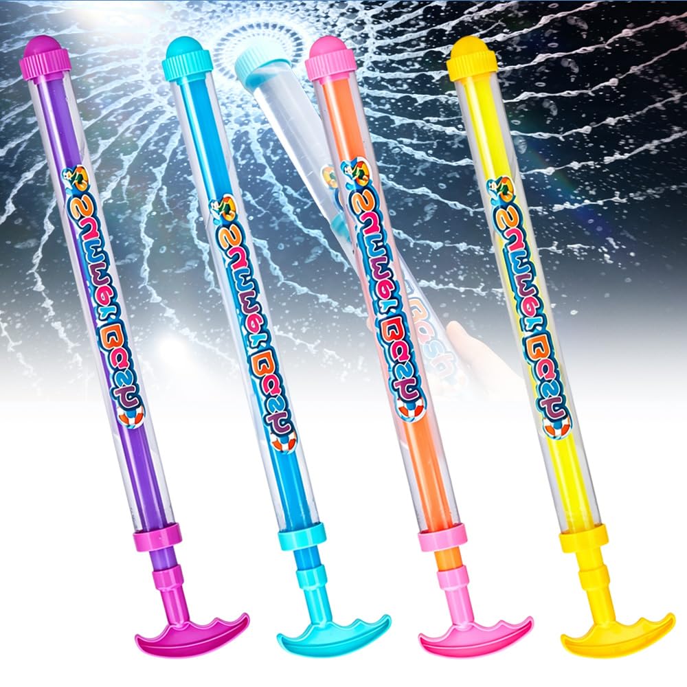 4PCS Firework Water Gun, Romantic Firework Style Water Spray Toy, Water Firework Sprinkler, High Pressure Pull-Out Sprinkler Spray Toys, Family Friends Interactive Pool Game for Pool Party