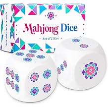 2Pcs Mahjong Dice 20mm, Wooden Dice for Mahjong, Mah Jongg Gifts for Women, Mah Jongg Accessories for Craps, Table Games and Board Games