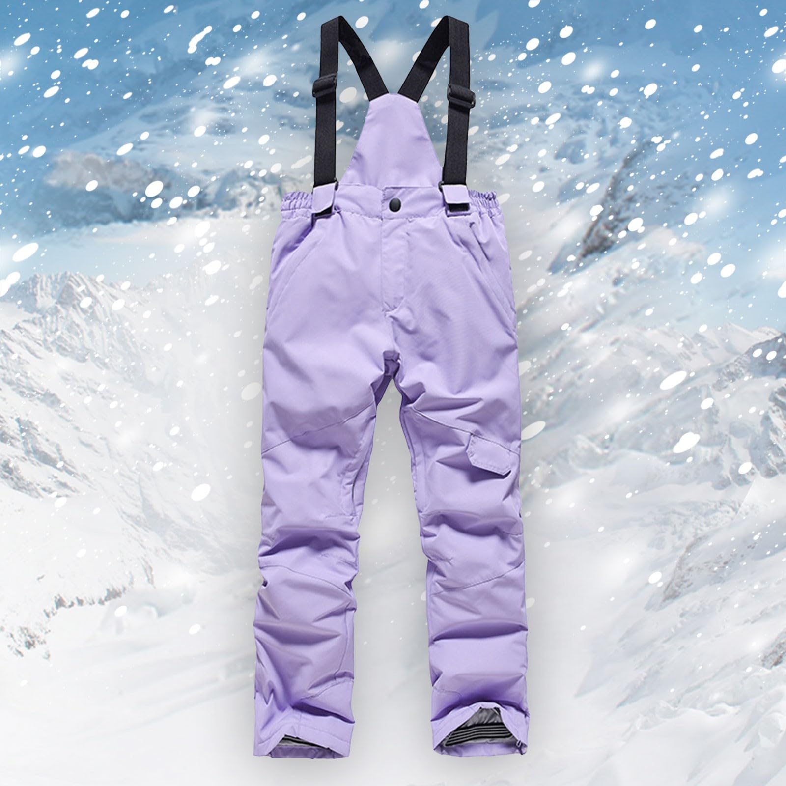 Skihose Kinder Unisex Winterhose Mit Abnehmbaren Hosenträgern Wasserdichte Matschhose Gefütterte Thermohose