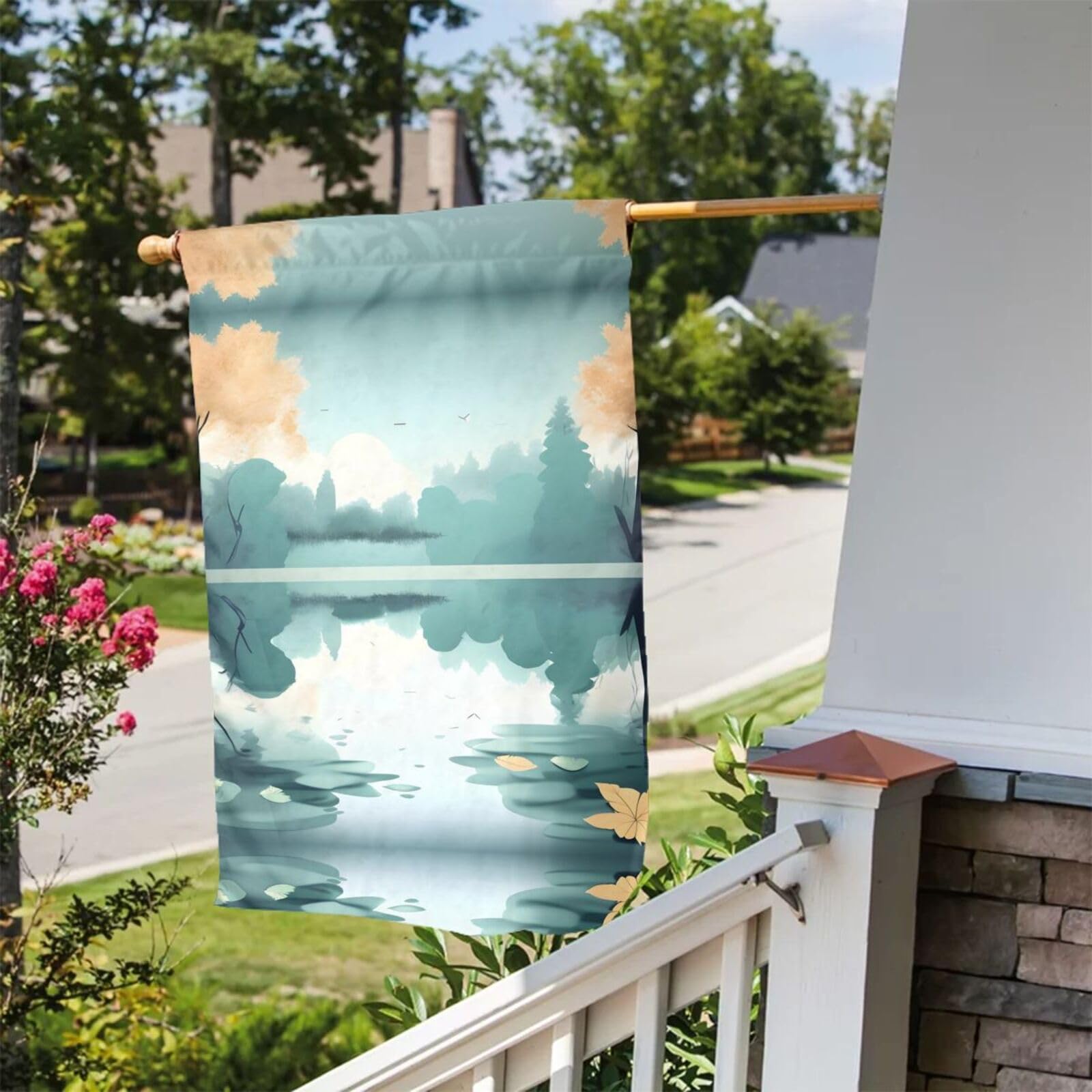 IWeeta Gartenflagge Vierblättriges Kleeblatt – 30,5x45,7 Cm, Doppelseitig, Wetterfest