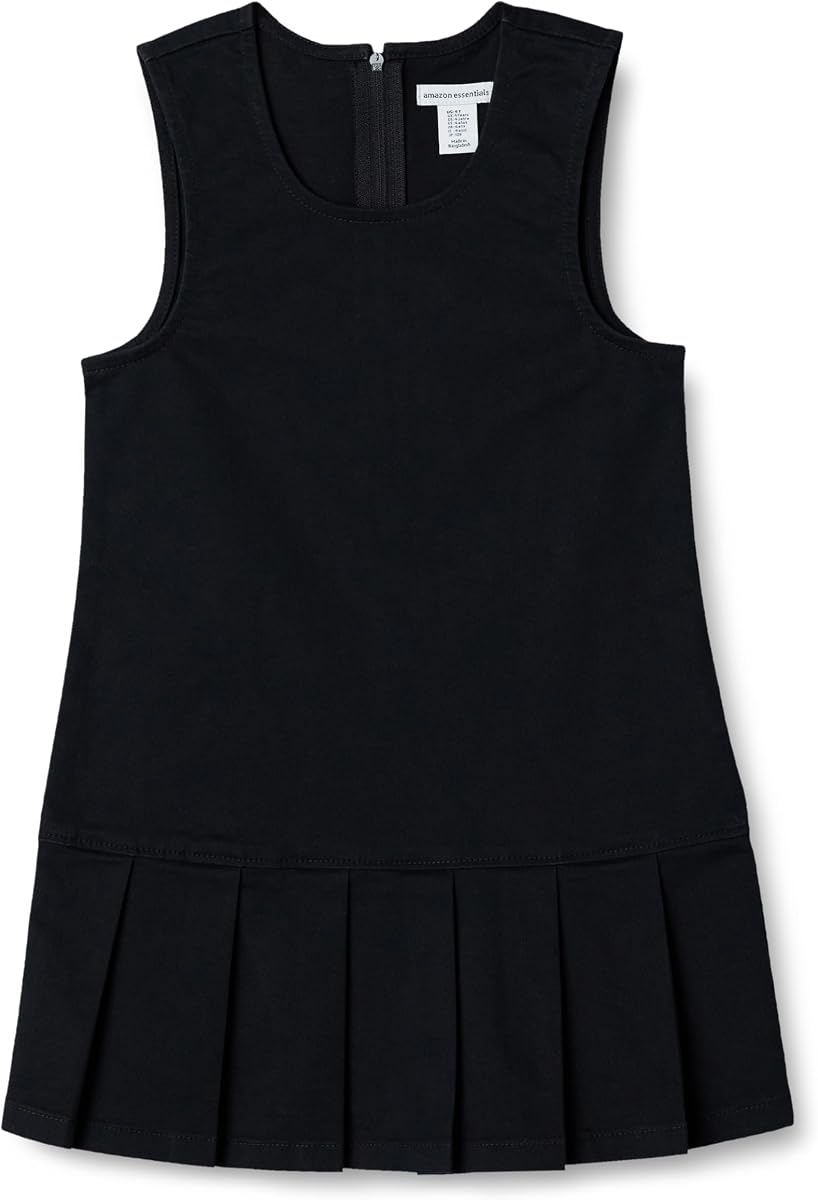 Amazon Essentials Girls' Pleated Hem Dress