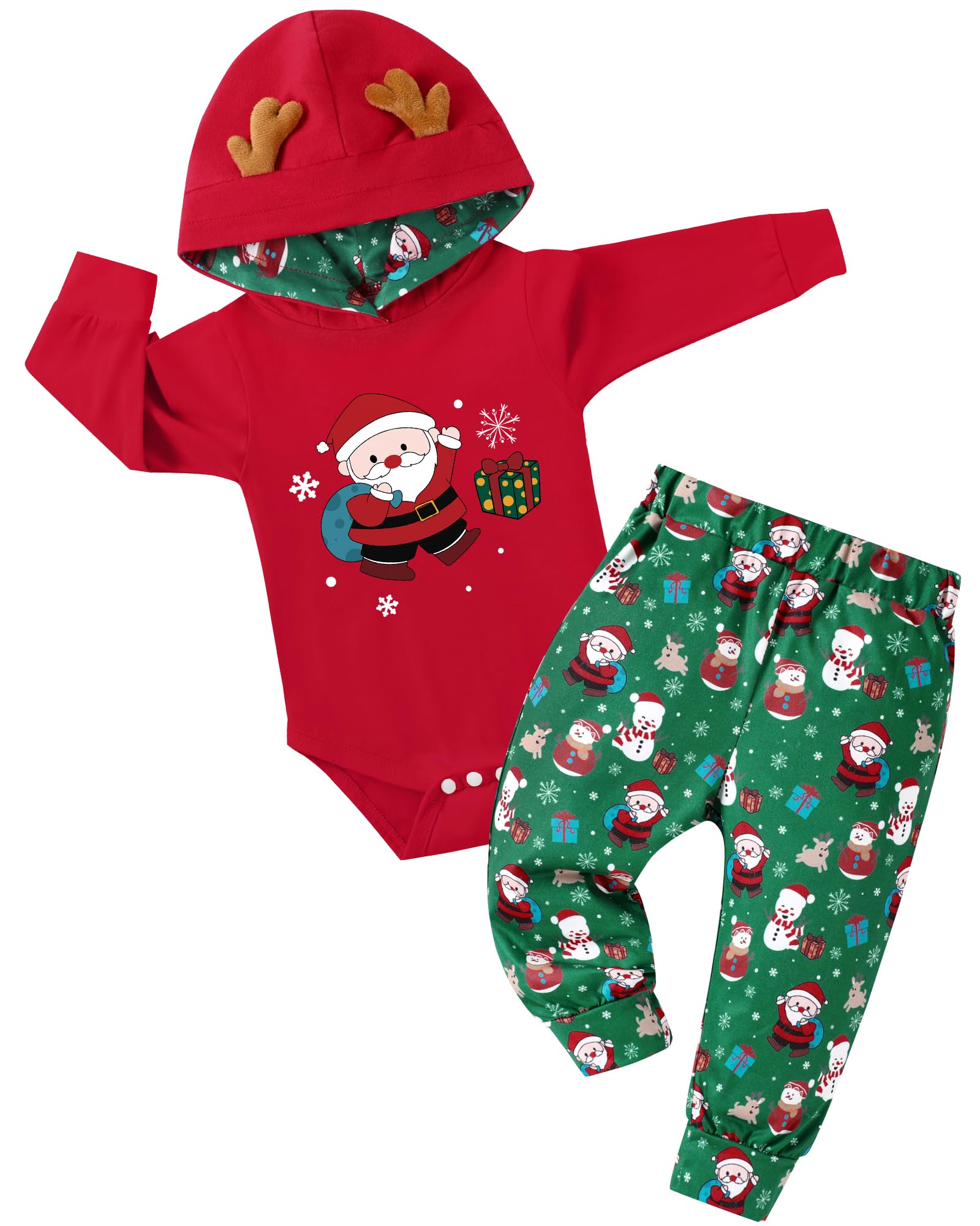 Baby Clothes Boy Newborn Outfits Animal Print Long Sleeve Romper and Pants 2PCS Fall Winter Infant Clothing Set