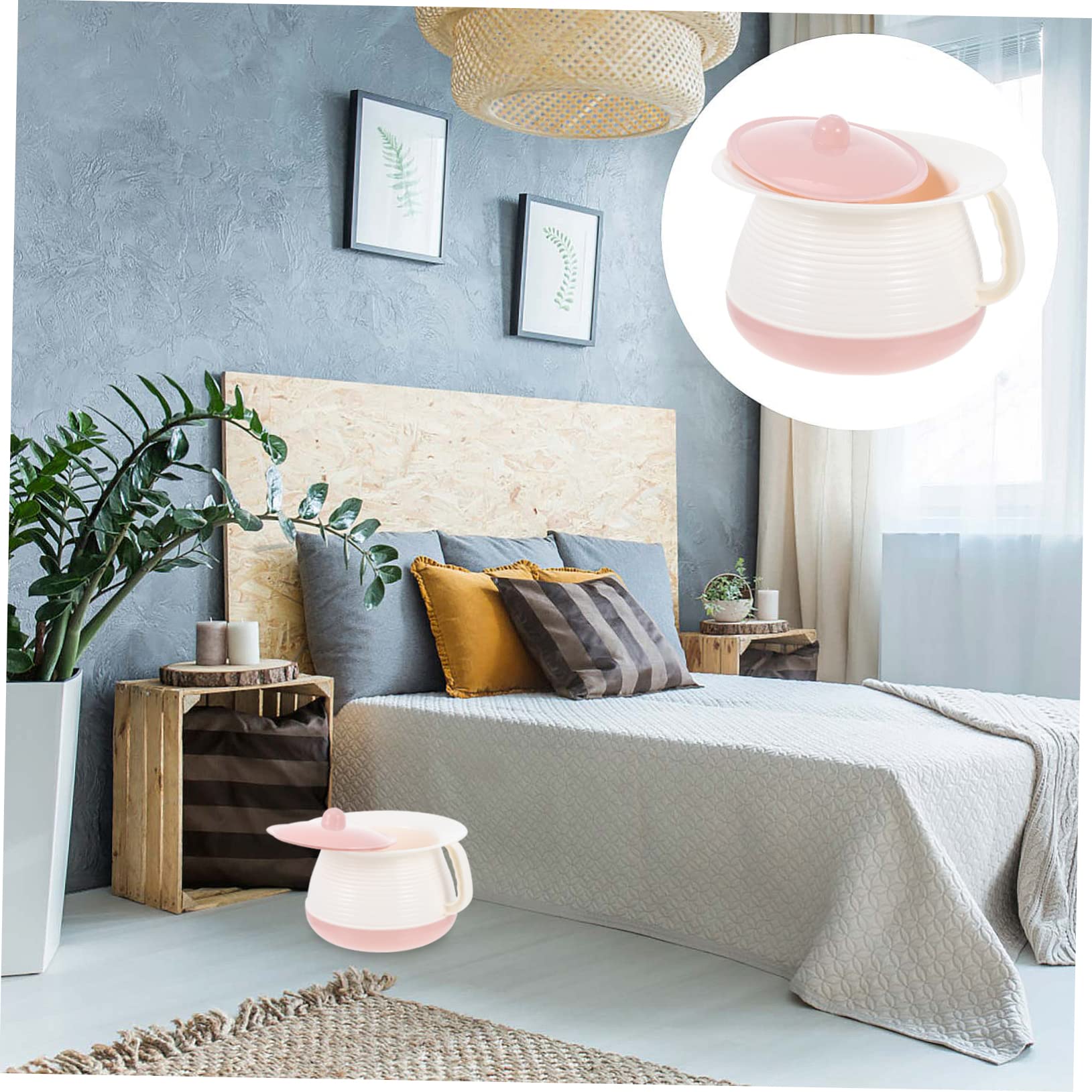 Garneck Unisex Nachttopf Mit Deckel - Bequemer Nachttopf Für Erwachsene Und Frauen - Ideal Für Das Schlafzimmer Oder Pflege Praktische Bettpfanne Für Zuhause