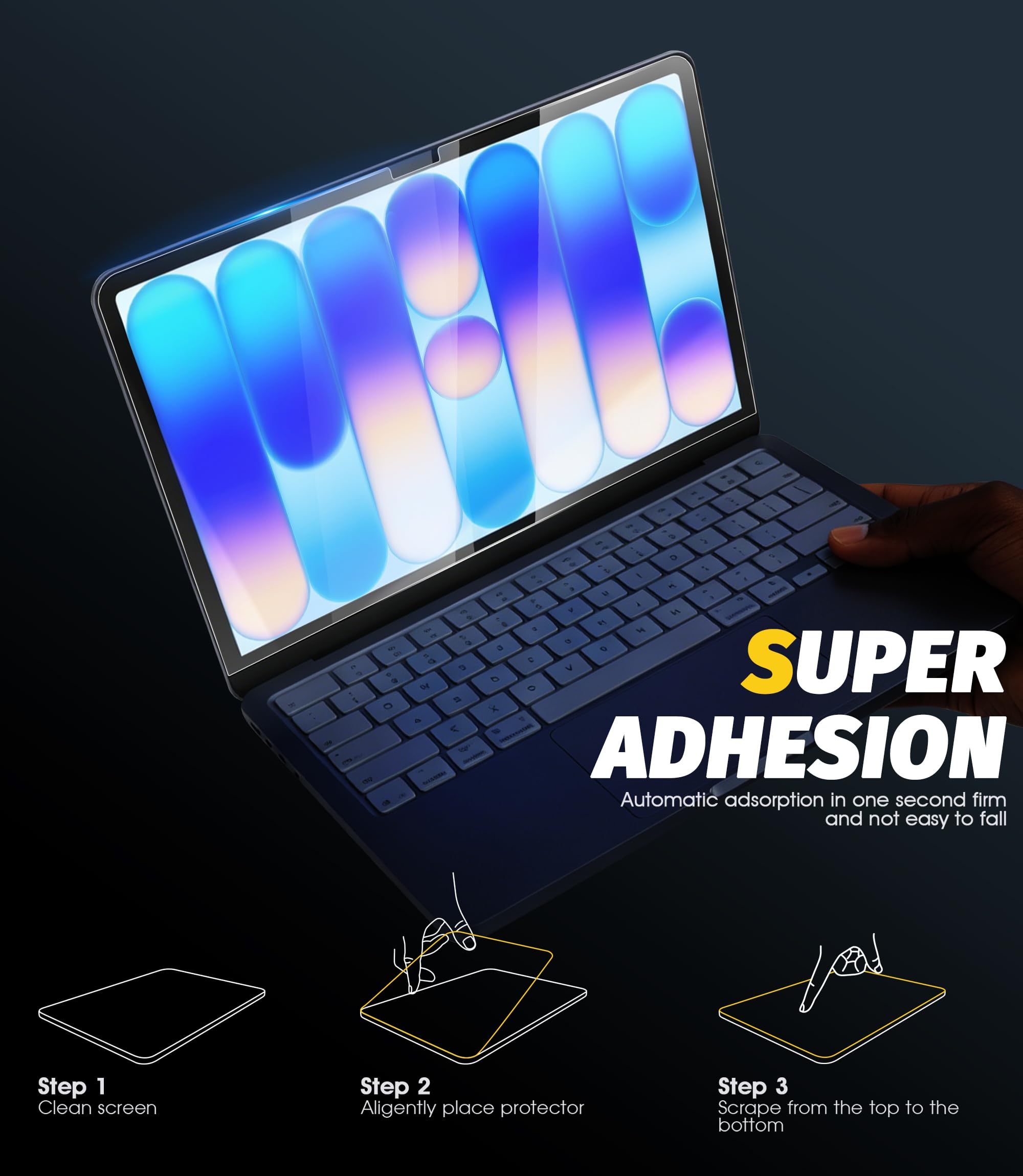 NEWZEROL 2 sztuki szkła ochronnego na wyświetlacz, kompatybilne z Apple macbook neo 2026, folia ze szkła hartowanego, odporne na zarysowania, wysoka rozdzielczość 9H, ultra przezroczyste szkło